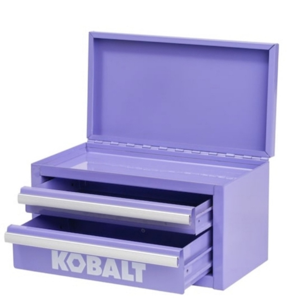 Viral PURPLE KOBALT Mini Tool box with Hinged Lid. NWT.